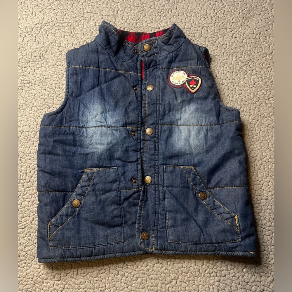 Kids Headquarters Boys Denim Vest Little Boys Size 5